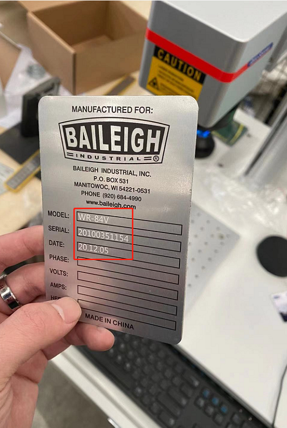 激光打标铝铭牌